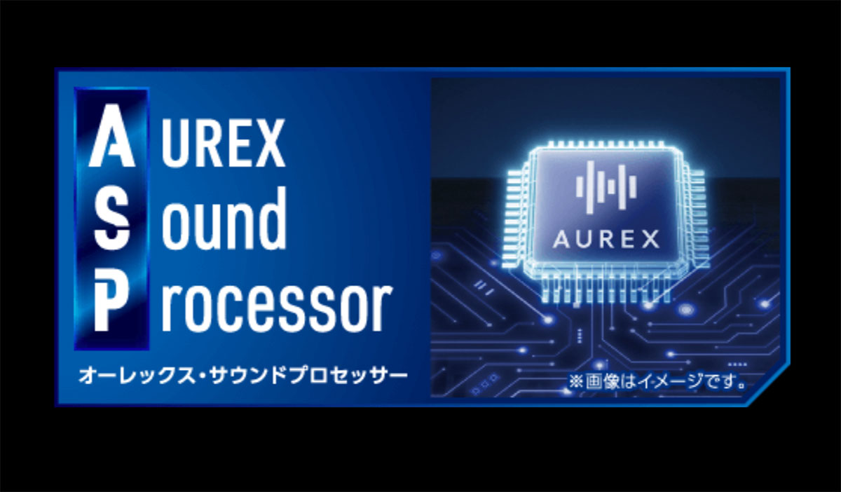 画像: 「AUREX Sound Processor」も新規に開発している。アイレックスの技術も盛り込まれ、BluetoothやCD、FMの音声をアップミックスして高品質で楽しめる