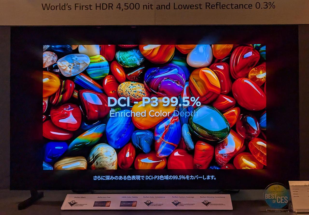 画像: DCI-P3は前パネルから1ポイント上昇し、99.5％をカバー