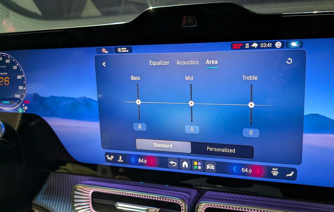 画像: 人別、場所別で、f特（周波数特性）のイコライジングが可能。メルセデスGLC