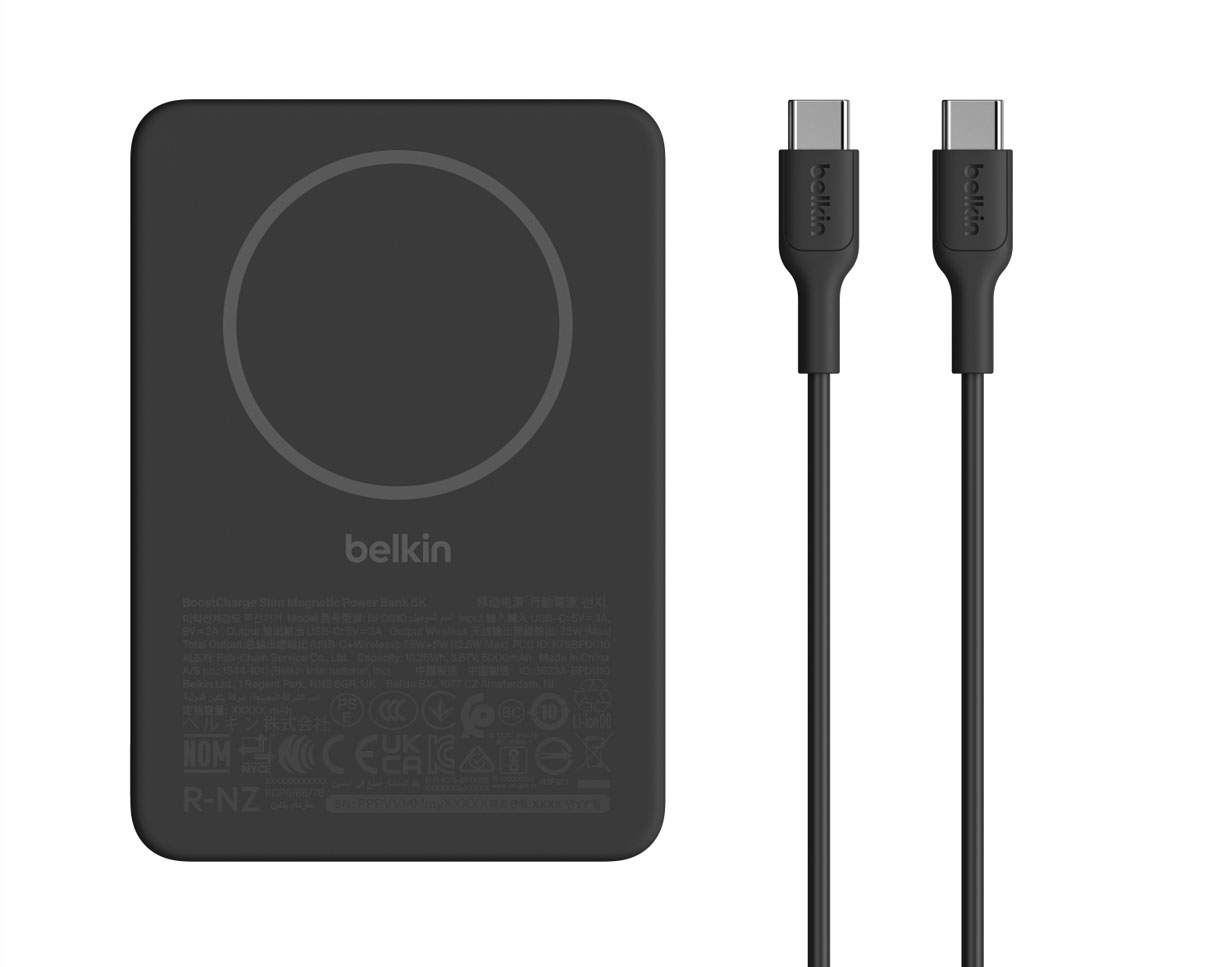 画像: カードサイズの超スリムマグネット式モバイルバッテリー「Belkin BoostCharge 薄型マグネット式モバイルバッテリー5K」が発売中。世界基準の安全性と保護機能で、機内持ち込みも安心