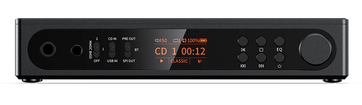 画像: 本体正面にヘッドホン出力を2系統搭載する