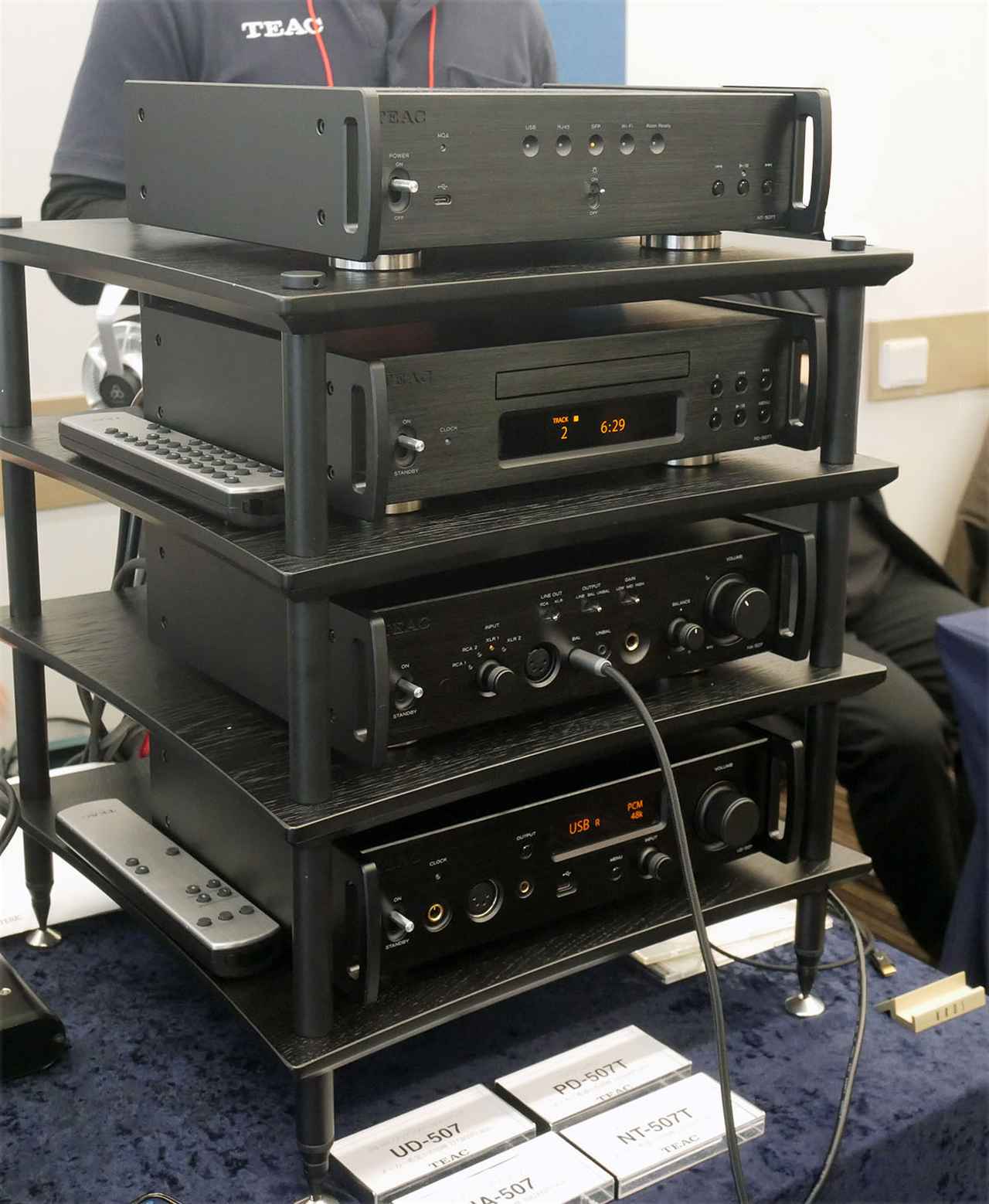 画像: ネットワークトランスポート「NT-507T」、CDトランスポート「PD-507T」、ヘッドホンアンプ/プリアンプ「HA-507」、USBDAC/プリアンプ/ヘッドホンアンプ「UD-507」