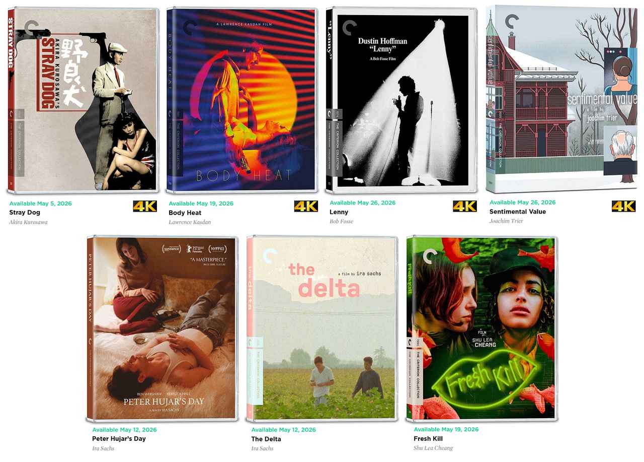 画像1: 5月のクライテリオン『レニー・ブルース 4K』『白いドレスの女 4K』『野良犬 4K』ほか【海外盤Blu-ray発売情報】