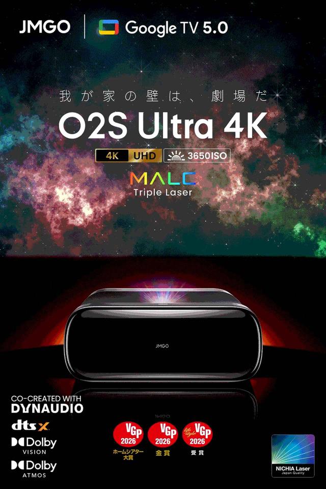 JMGOの超短焦点プロジェクターO2 Ultra 4Kの画質モード共有機能「シネ