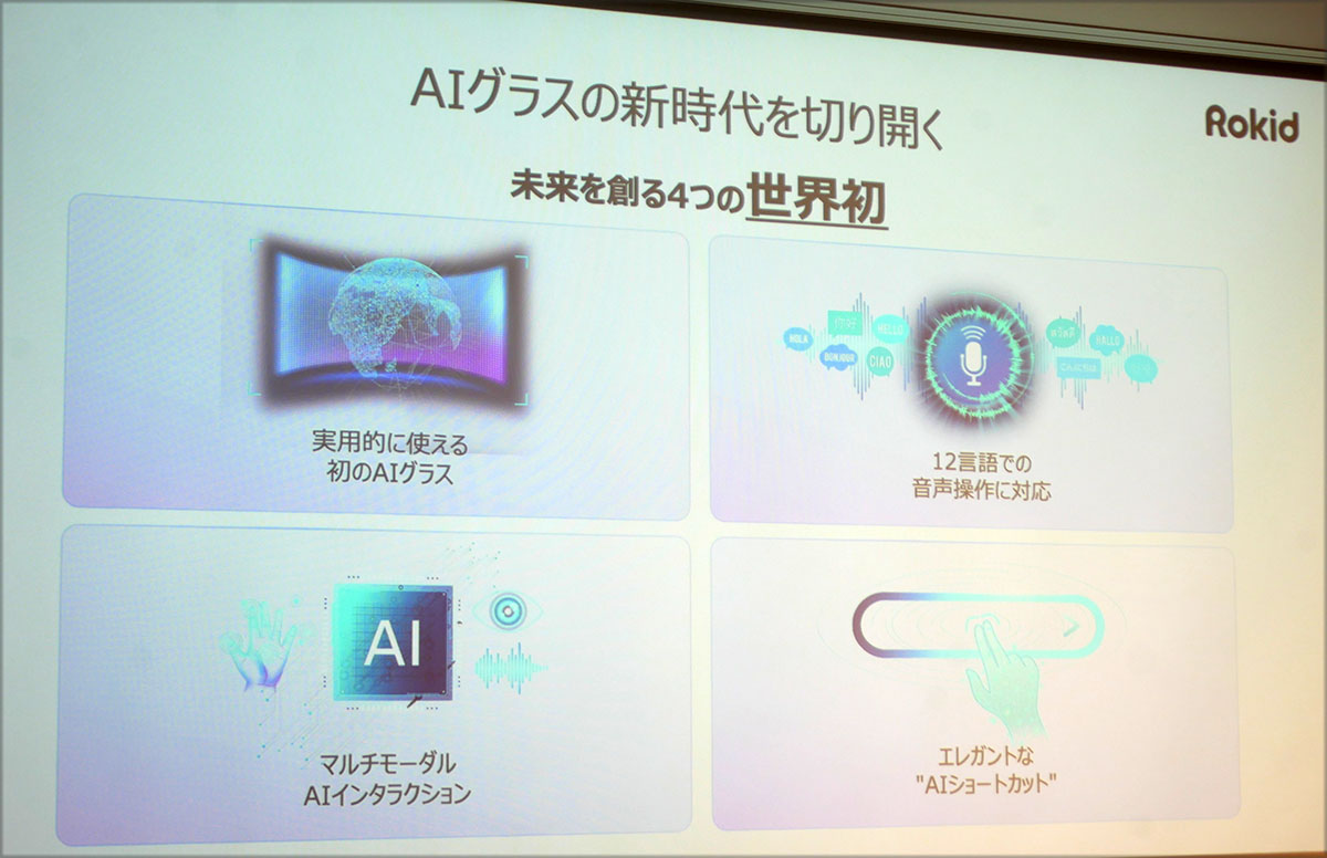 画像: 4つの世界初の機能を搭載したとのこと