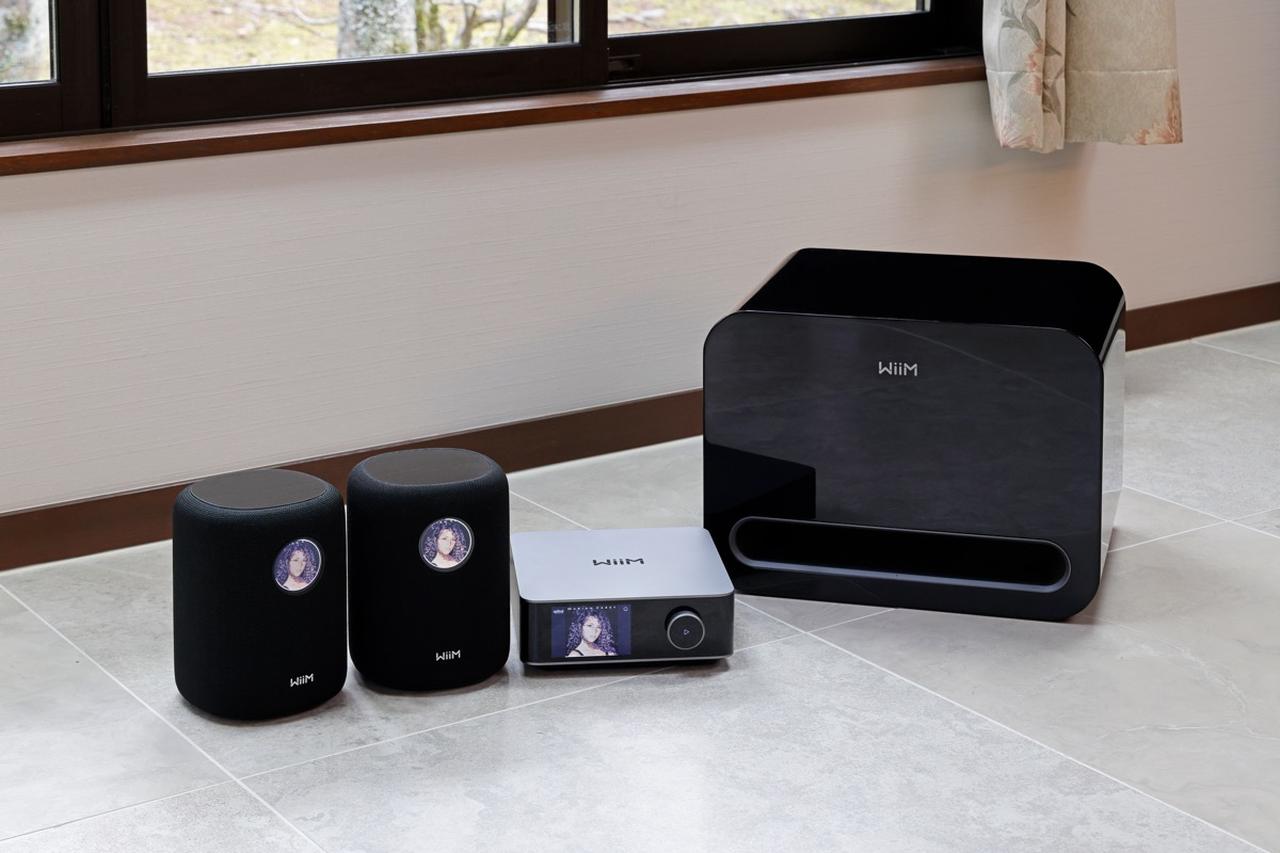 画像: 写真左からWiiM Sound、WiiM Amp Ultra、WiiM Sub Pro
