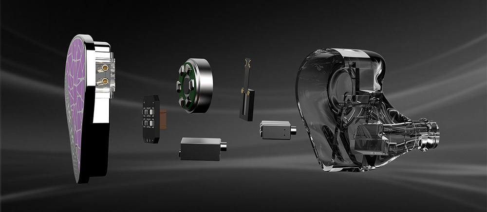 画像: 「EP321」の分解図。パッシブ型を含め、4種類6ドライバーを搭載