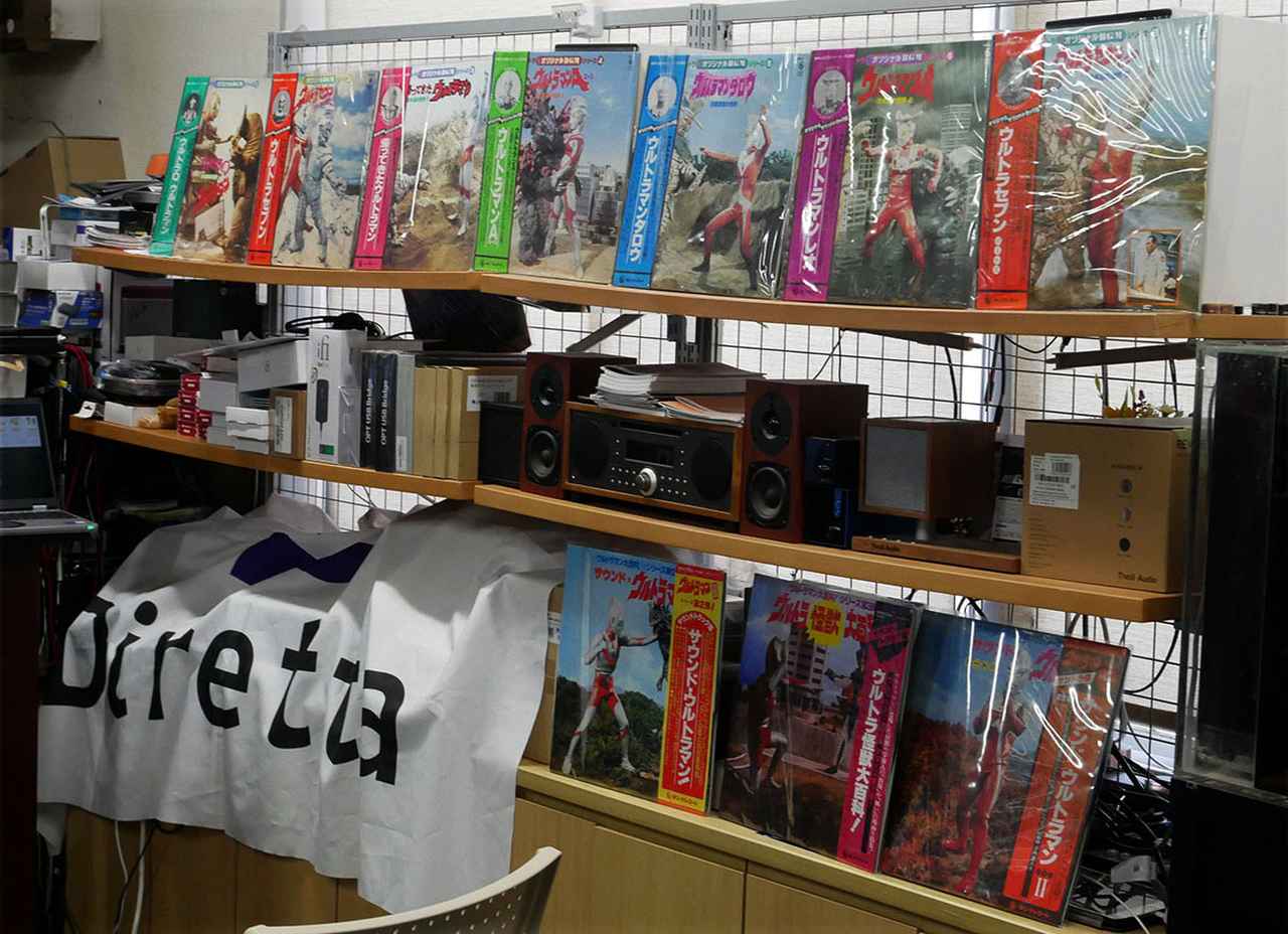 画像: 会場には、ウルトラシリーズの貴重なレコードもディスプレイされていた