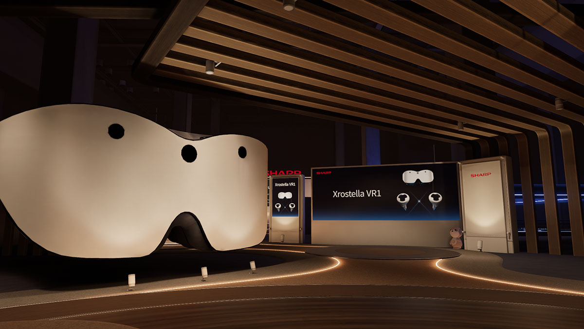 画像: 公式 VR空間「SHARP Xrostella World」
