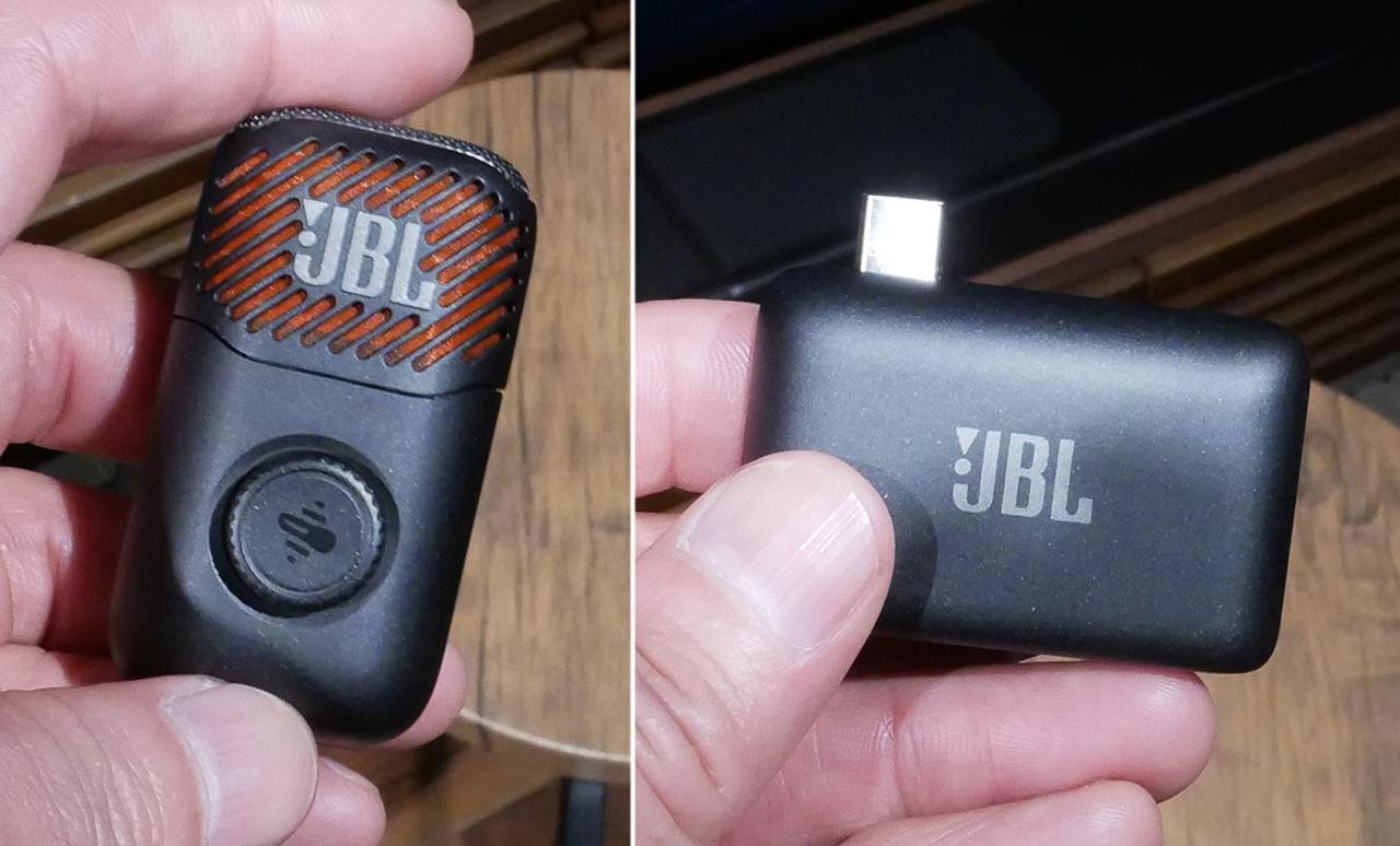 画像: 「Easy Sing Mic Mini Duo」のマイク部(左)と受信部(右)