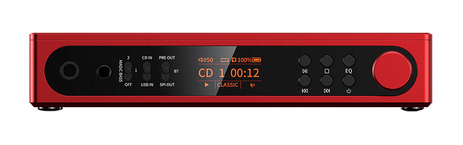 画像2: FIIOのポータブルCDプレーヤー「DM15 R2R」に新色レッドが追加。CD、USB DAC、Bluetooth送信を全部叶える多機能モデル