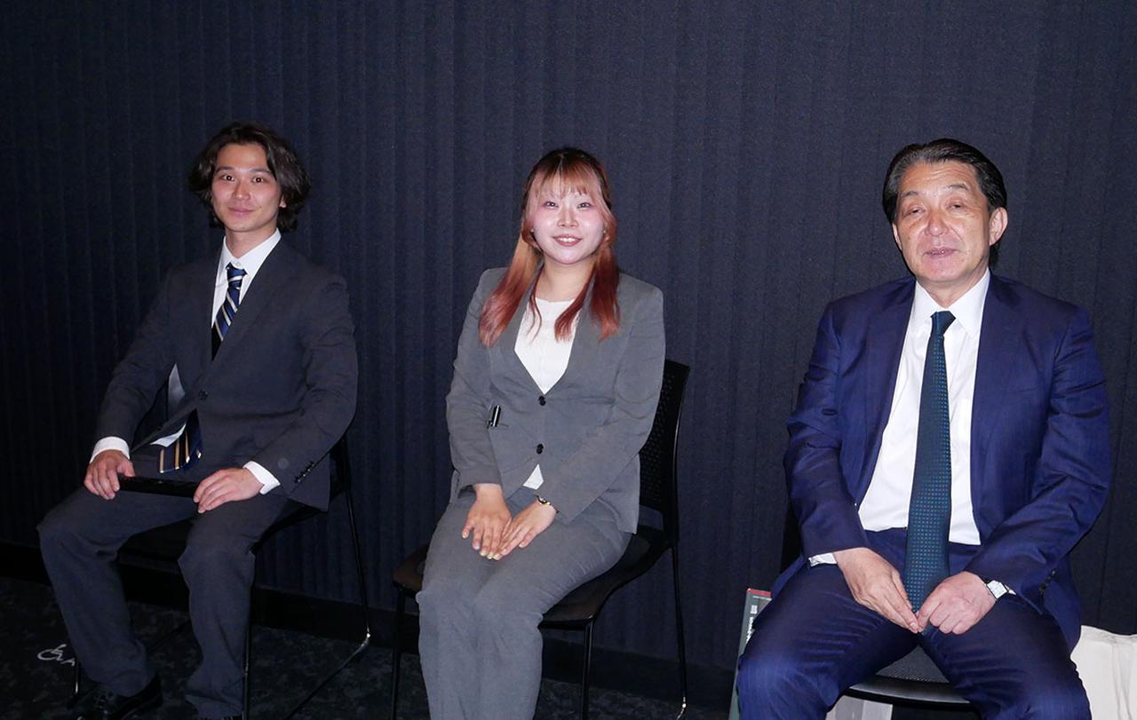 画像: 当日の機材手配や再生を担当したイースタンサウンドファクトリーの皆さん。右から代表取締役 佐藤博康さん、営業部 斉藤 桂さん、同じく営業部 佐藤伊織さん