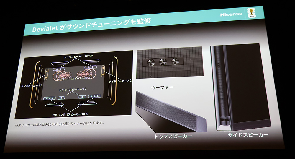 画像3: ハイセンス、RGB MiniLEDバックライト搭載のフラッグシップ4K液晶テレビ「RGB UXS」を発表。最大100インチをラインナップ
