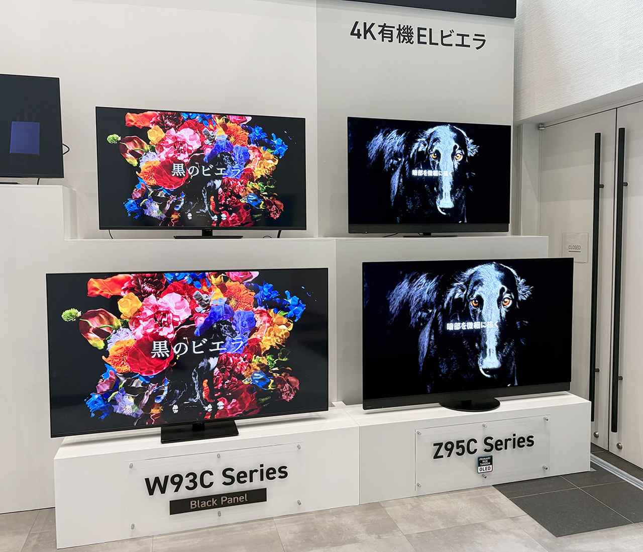 画像: 液晶テレビ「W93C」シリーズ（左）と有機ELテレビの「Z95C」シリーズ（右）