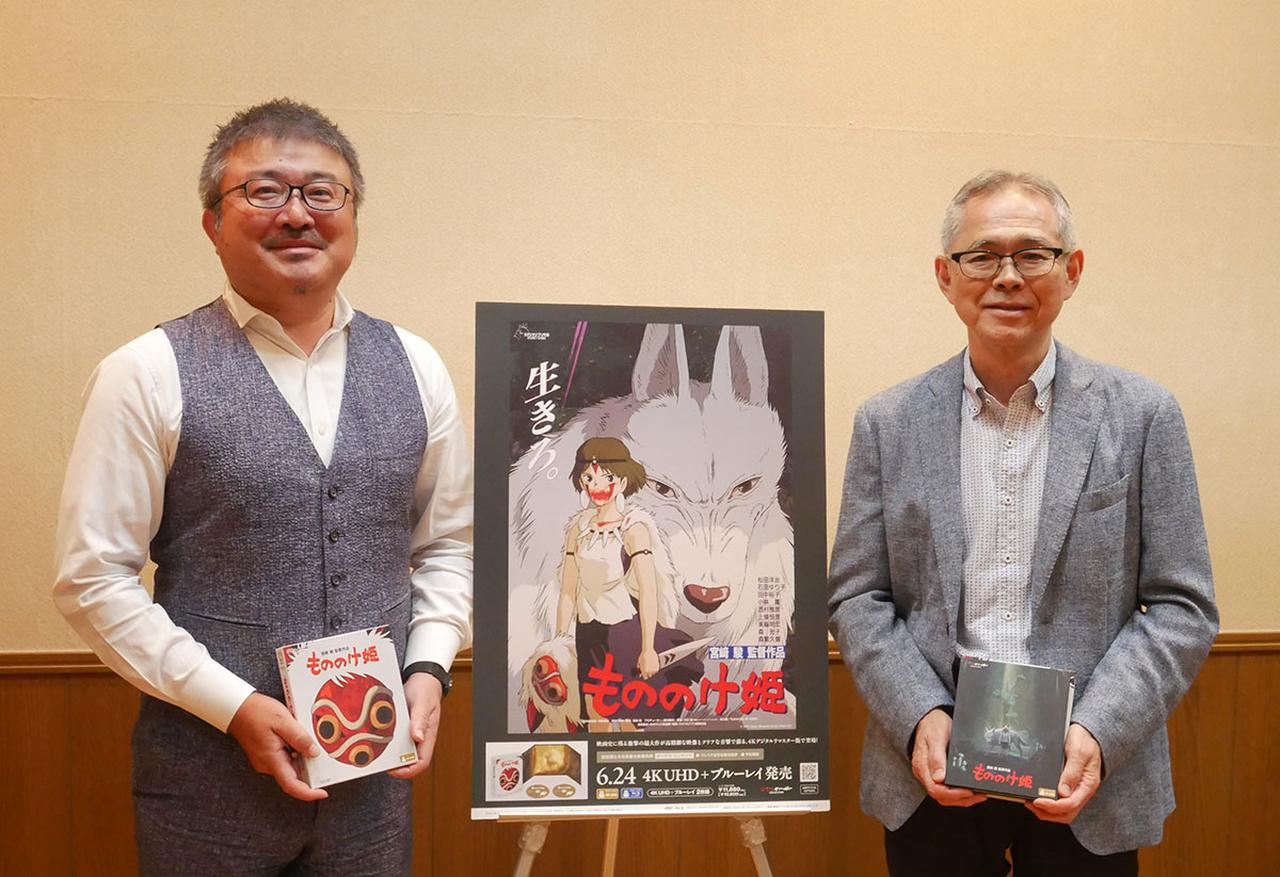 画像: インタビューをお願いした、スタジオジブリ 執行役員 映像部 部長 エグゼクティブ イメージング ディレクターの奥井 敦さん（右）とポストプロダクション部 部長の古城環さん（左）