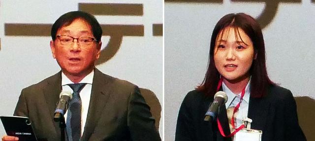 画像: イオンエンターテイメント株式会社 代表取締役社長 藤原信幸さん（左）と、イオンシネマ八王子滝山 総支配人の近藤芽衣さん（右）