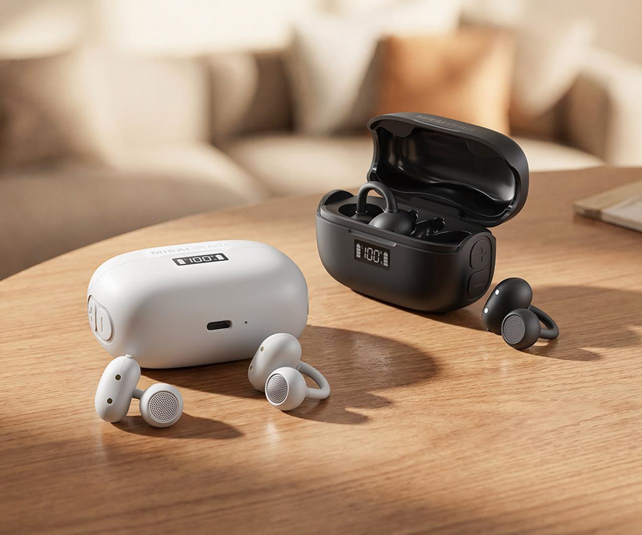 画像: Bluetoothイヤホンとして、音楽も聴くことができる。本体カラーは、ホワイトとブラックを用意している
