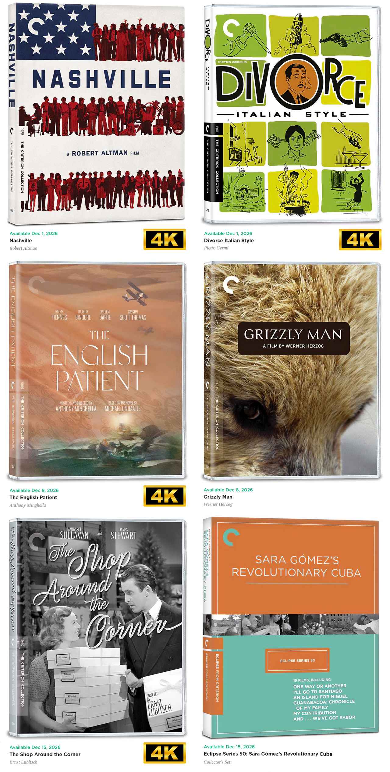画像: DECEMBER 2026 NEW RELEASES- THE CRITERION COLLECTION