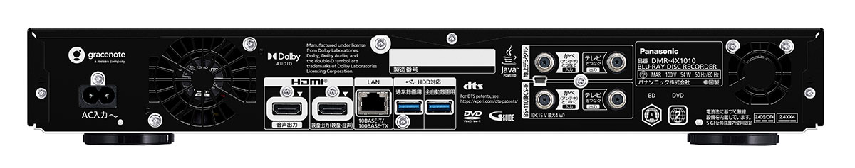 画像: 「DMR-4X1010」のリアパネル