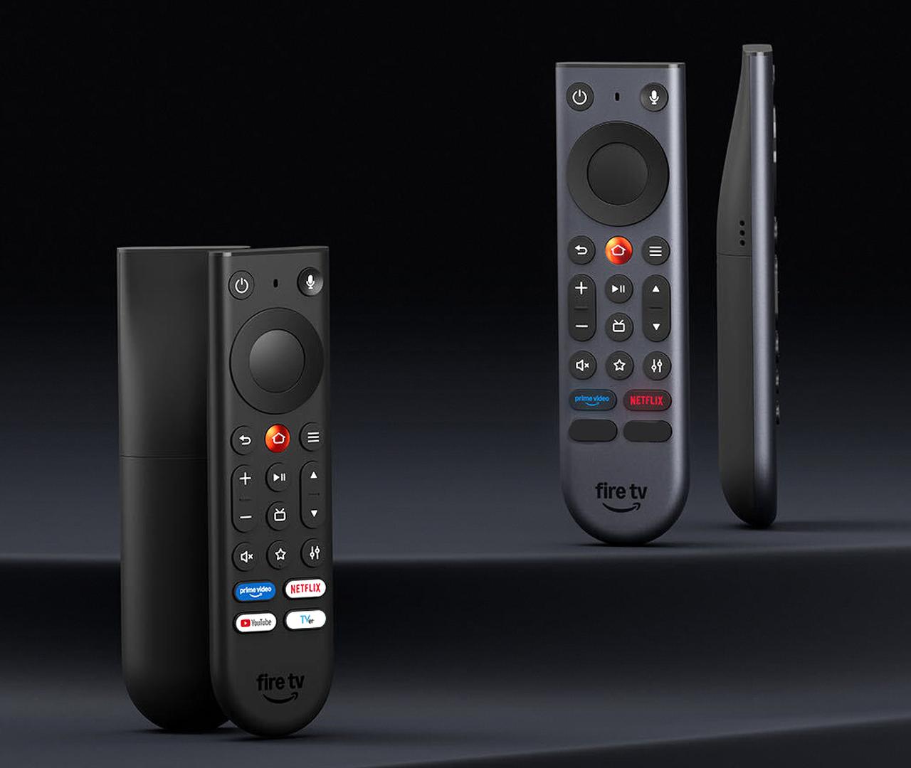 画像: 左が「Fire TVリモコン」で、右は「Fire TVリモコンPlus」