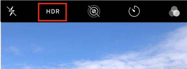 画像: 撮影画面の左上にある「HDR」をタッチしましょう。