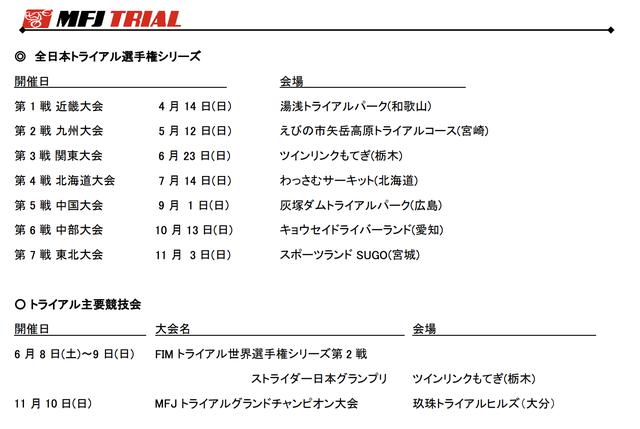 画像2: 2019年、全日本選手権カレンダーが暫定発表