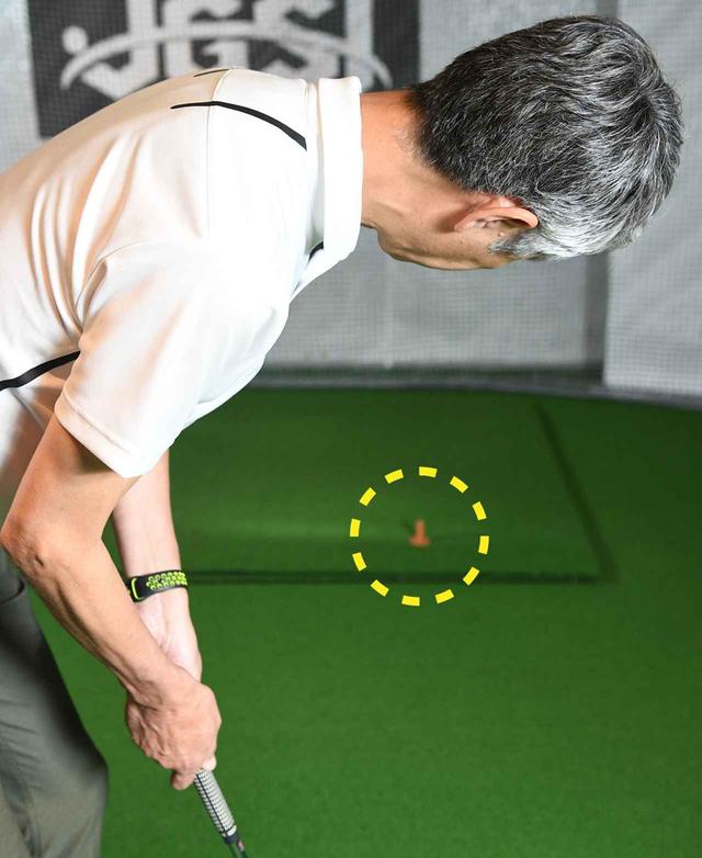 画像: 今のアドレスだとターゲットが左にあるように見える