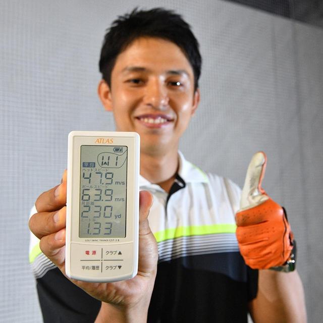画像: 関口貴大さん 29歳/ゴルフ歴4年/平均スコア90。「シングル目指してもっと飛ばしたいです」杖前45.1m/s→杖後47.9m/s