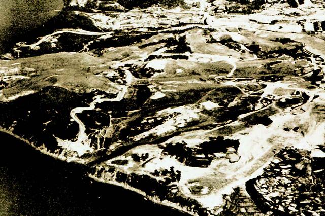 画像: 戦後(昭和30年代初頭)に撮影された航空写真。リンクスそのものだ