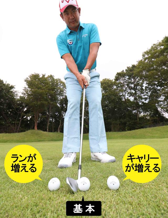 画像1: ボール位置を応用すると、キャリーとランの比率が変えられる!