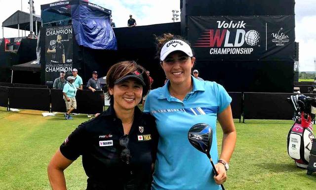 画像: 斉藤かおり選手とLPGAツアープレーヤーのエミリー・トゥバート選手