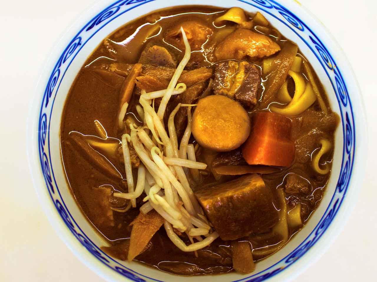 画像: 豚汁きしめんを真上から。ご飯のセットもあるそうです