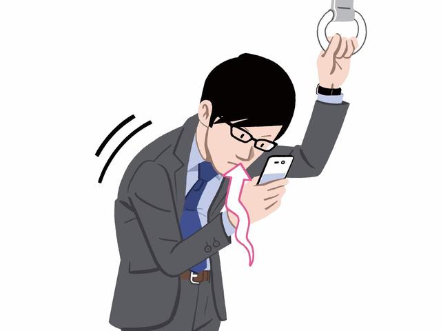 画像: スマホの使い過ぎは体幹や胸の可動域に影響を及ぼす。猫背になり、呼吸が浅くなる。脳もその姿勢を覚えてクセになってしまう。(ILLUST/安ケ平正哉)