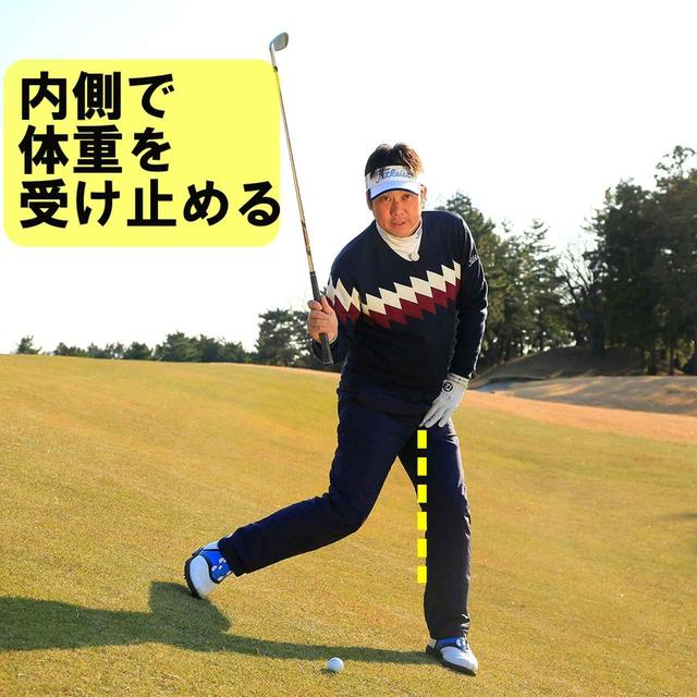画像3: 下半身は傾斜なりに立つ