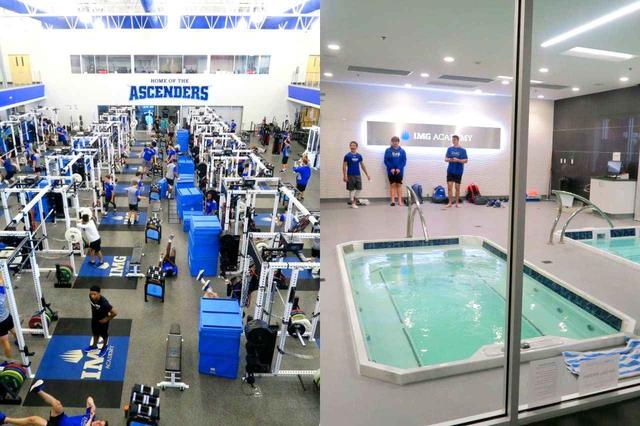 画像: 規格外のトレーニングジム。アイシング用のプールにマッサージルーム