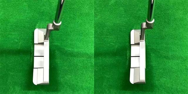 画像: 左腕に密着させるとハンドファーストになるため、あらかじめ7度のロフトが付いている