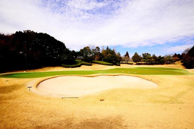 画像: 本コース同様に仕上げられた練習グリーンと練習バンカー