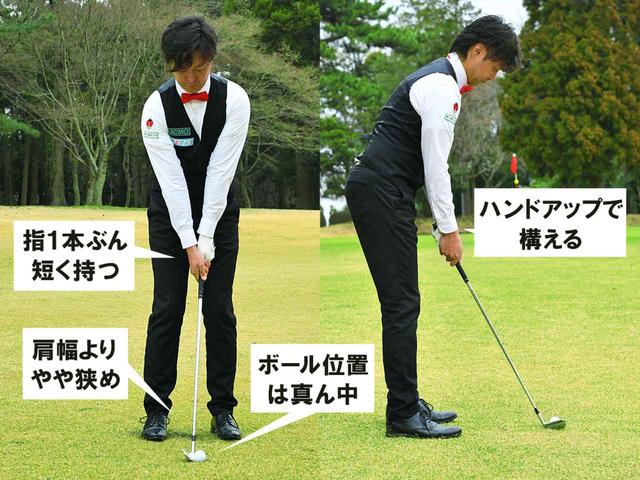 画像: ハンドアップに構えると手首の動きを抑えられる