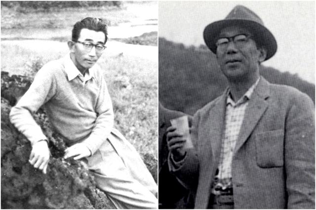 画像: 四郎の弟子筋のひとりといえる井上誠一(左)、アリソンが設計した廣野GCの復旧に励んだ上田治