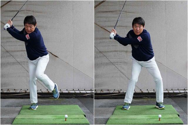 画像: タテ並べでわかること 右で受け止め、左で受け止める、流れないフットワーク