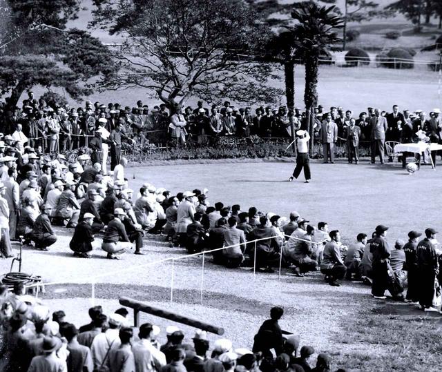 画像: 1957年、日本で開催されたカナダカップ(現ワールドカップ)。(霞ヶ関CC東C)