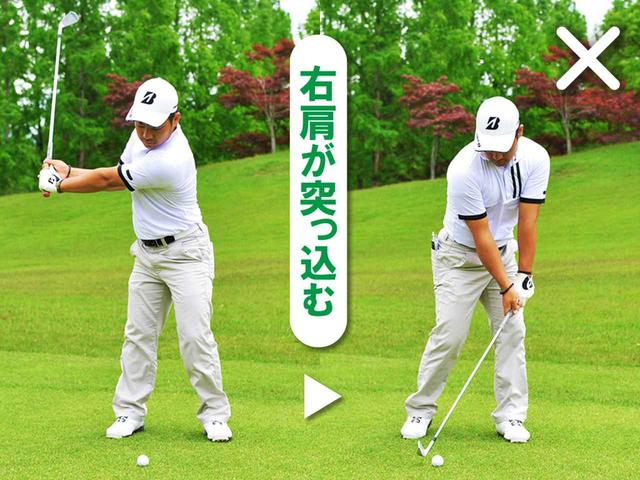 画像: 上からとらえようとしてダフリに