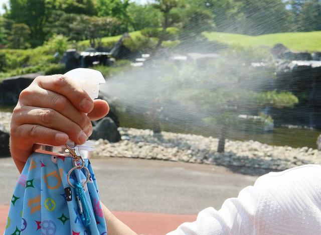 画像: 氷水のミストはホントに涼しい