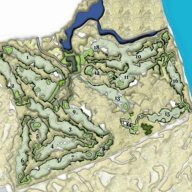 画像: 18ホールのレイアウト
