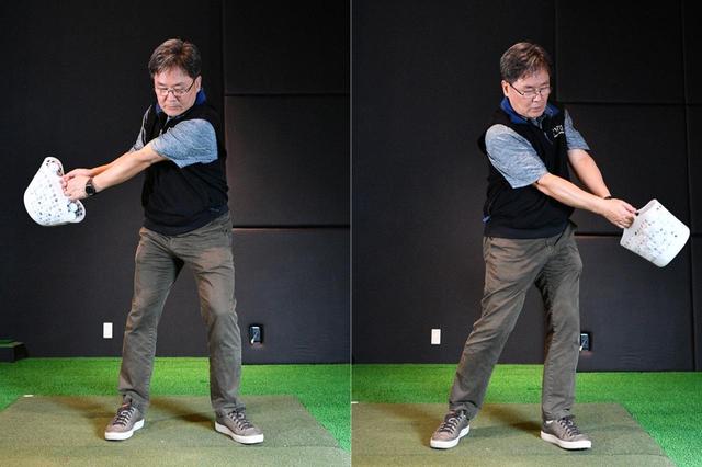 画像: 【手打ち撲滅DRILL❶】重いものを持ってスウィング