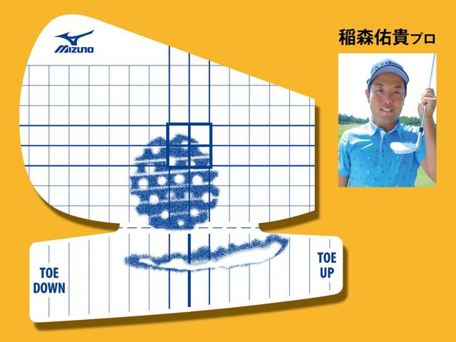 画像: 打点はフェースの下目。ソールの線はややヒール側
