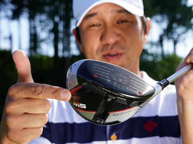 画像: 「M5は、スピンが少なくて叩いても吹けず前へ伸びる。パワーをロスしません」(横田)