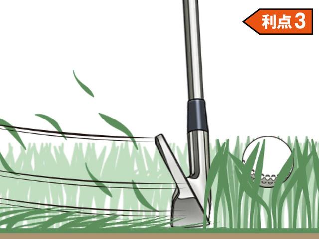 画像: アッパーに振る利点3 ソールが滑ってヘッドが抜けやすい