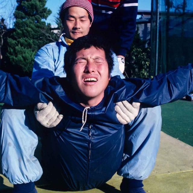 画像: 1982年初頭のトレーニング風景(後ろは飯合肇)