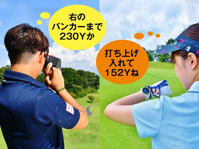 画像: (左)レーザー式、(右)GPS式